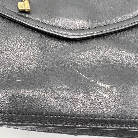 As Is Fossil 1954 Leather Crossbody Bag with Key Black New American Classic - Picture 3 of 13
